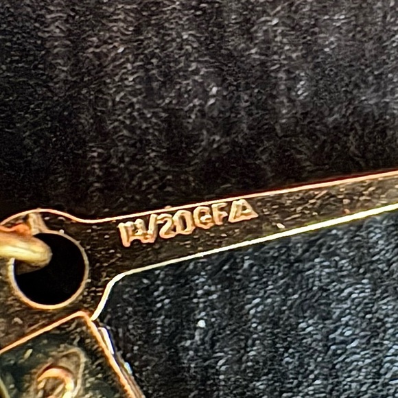 Black Crystal 14k Gold Filled Earrings - Picture 6 of 8